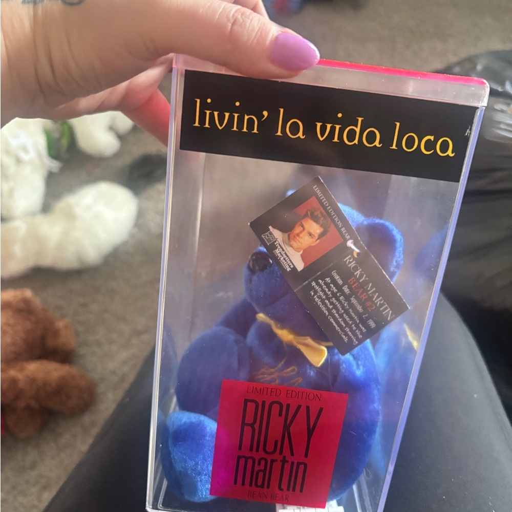 Ty Blue Ricky Martin Bear - Limited Edition